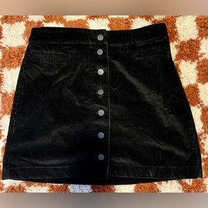 Wilfred Free Karmen Black Corduroy Skirt Size 10